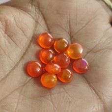 Orange Ethiopian opal 2mm round cabochon
